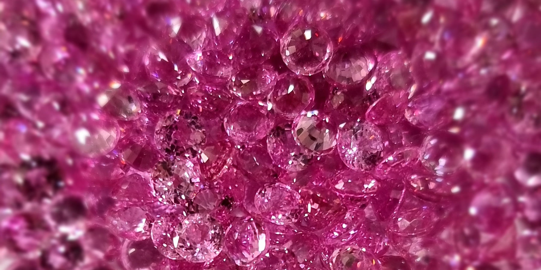 Calibrated pink sapphires by Casa Jewels