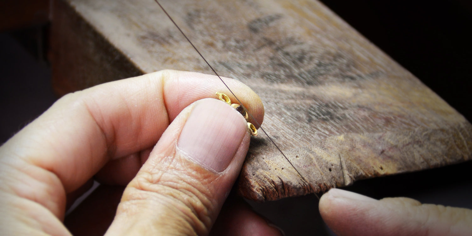 Jewellery manufacturing process at Casa Jewels factory in Bangkok.