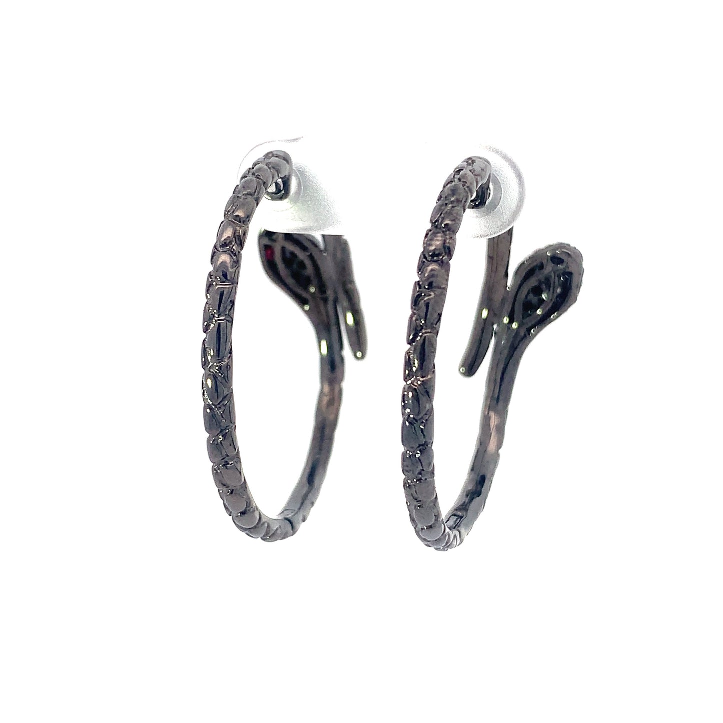 Earrings Diamond and Ruby Snake