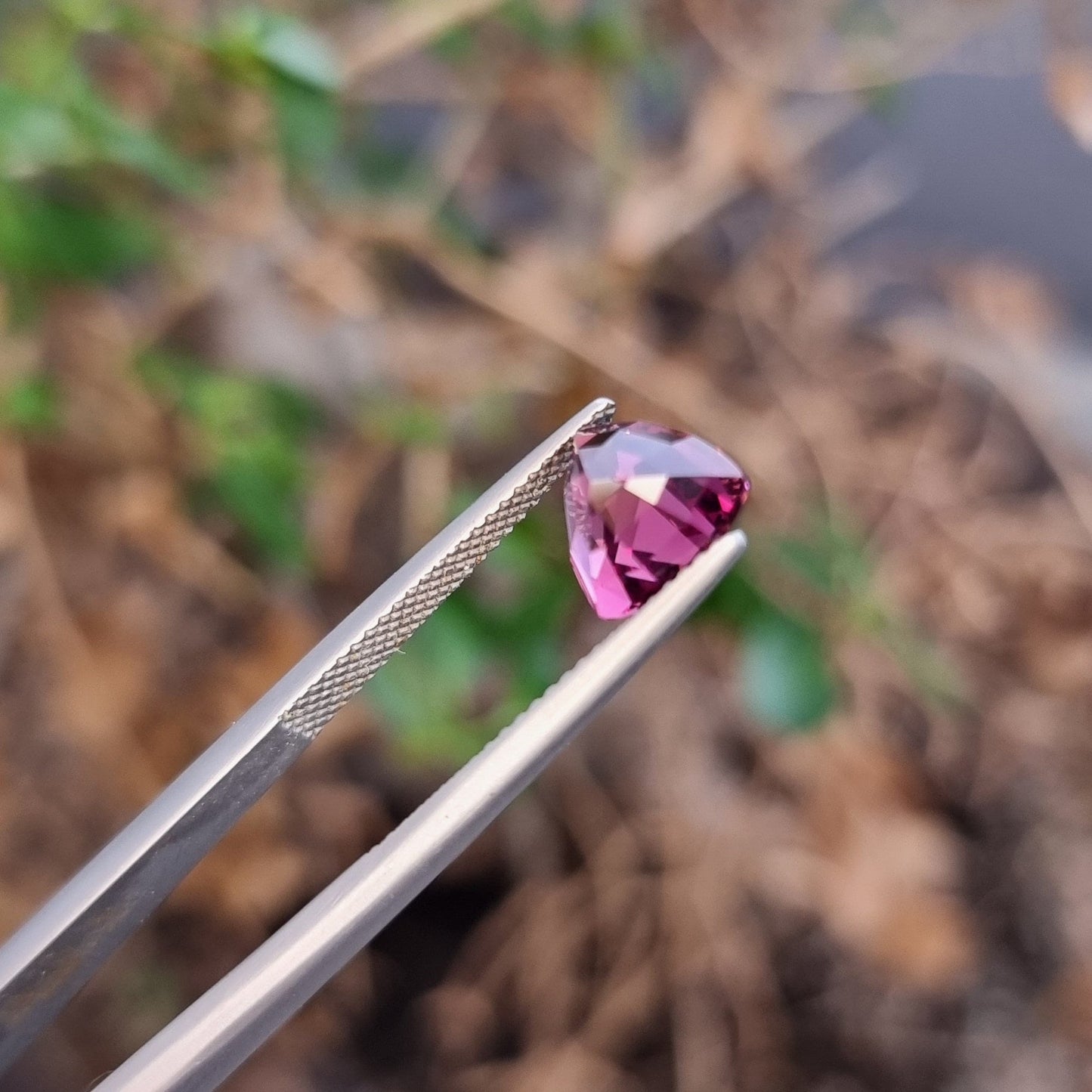 Certified 2.74 Rhodolite Garnet Precision Cut Trillion from Tanzania
