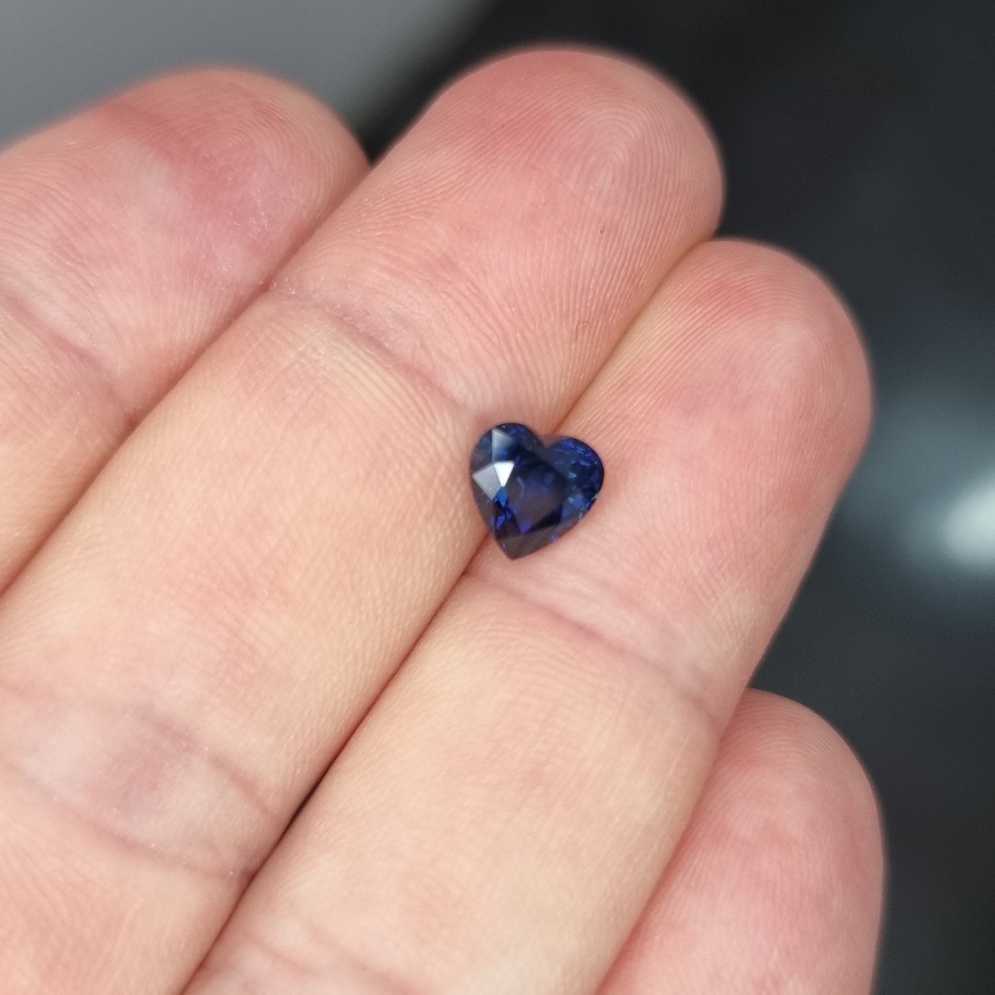 No Heat Heart Shape Sapphire from Madagascar with Certificate Royal Blue Colour 1.92 CTS