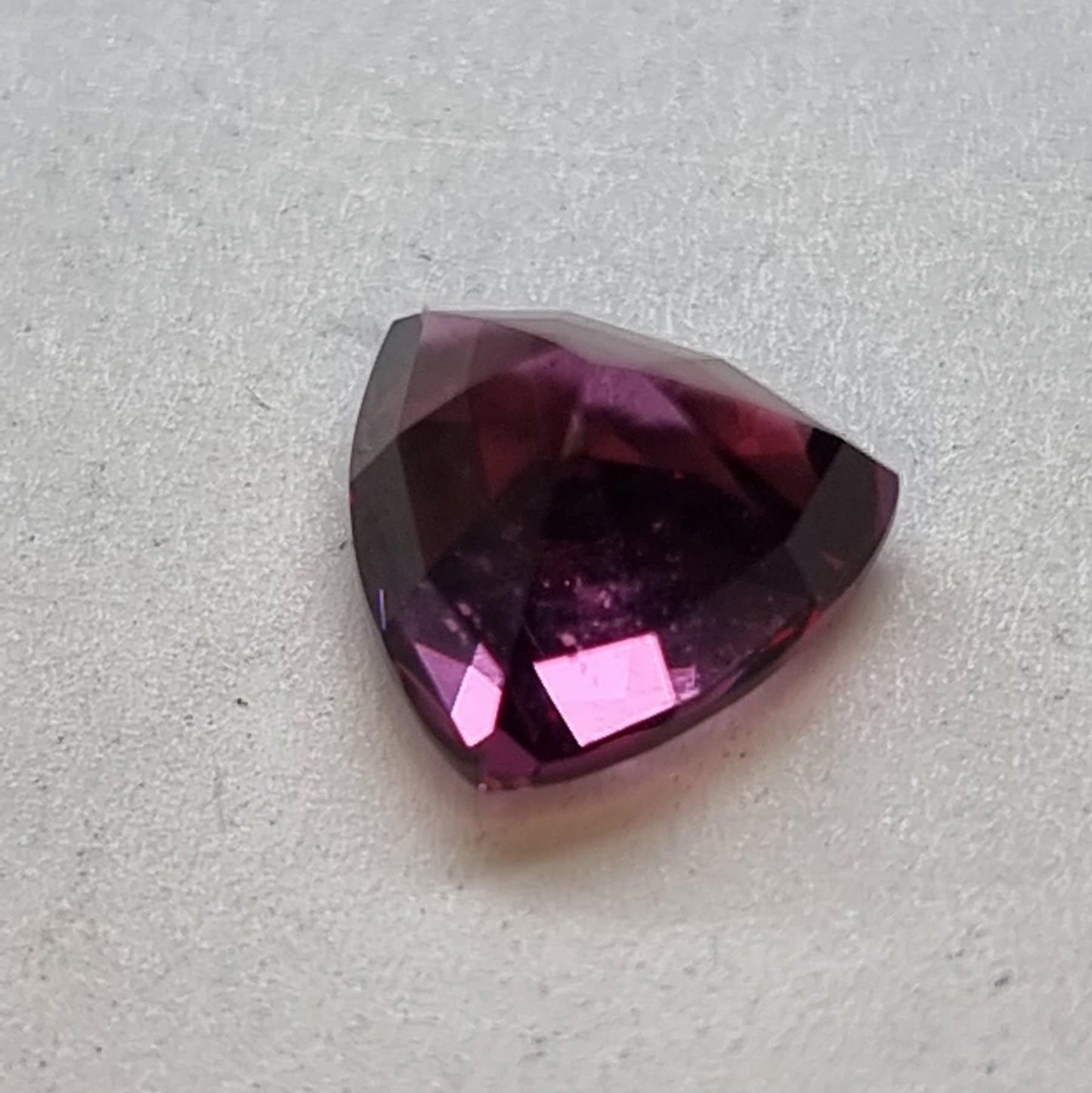 Certified 2.74 Rhodolite Garnet Precision Cut Trillion from Tanzania