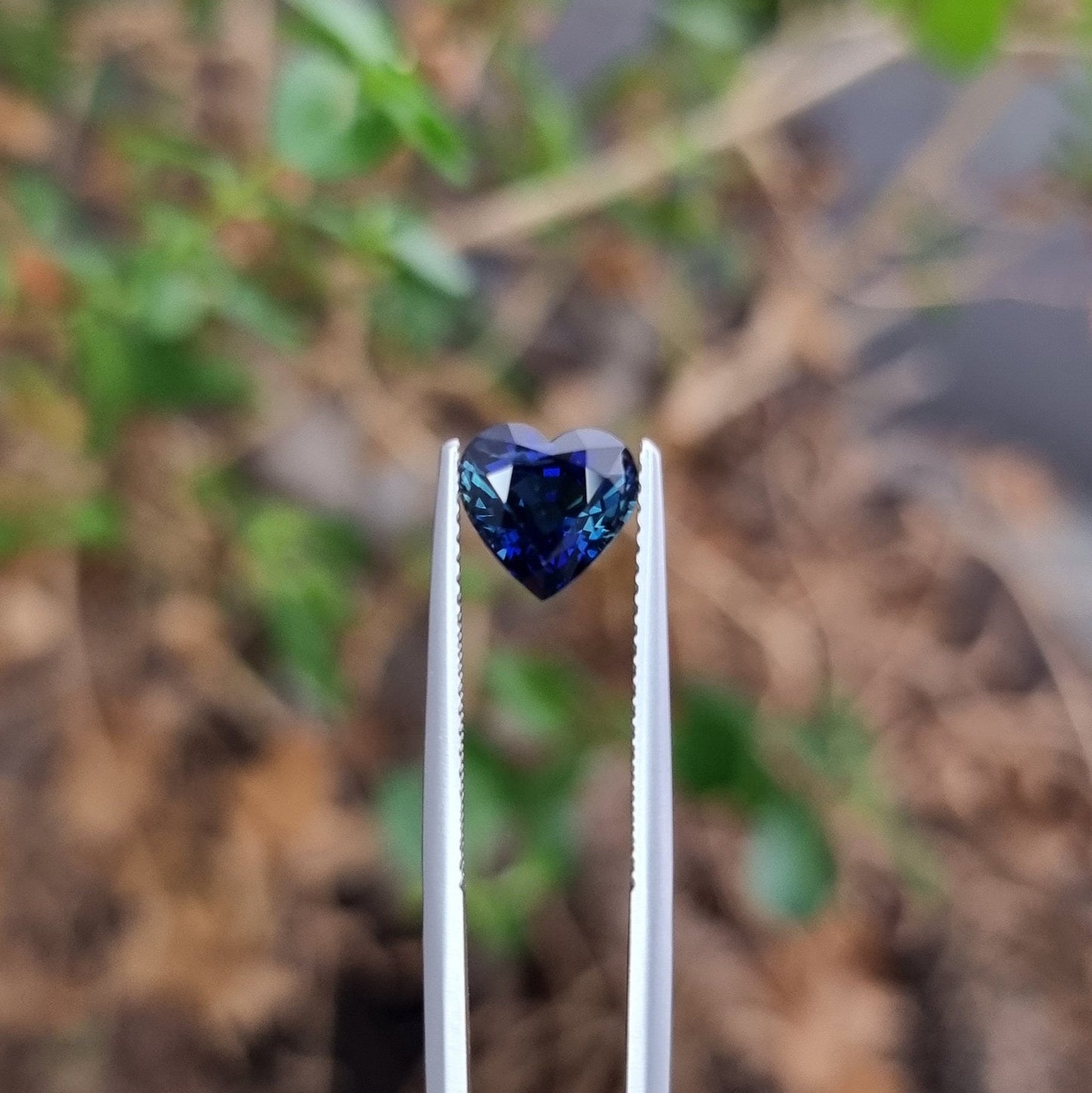 No Heat Royal Blue 1.92 CTS Madagascar Sapphire Heart Shape