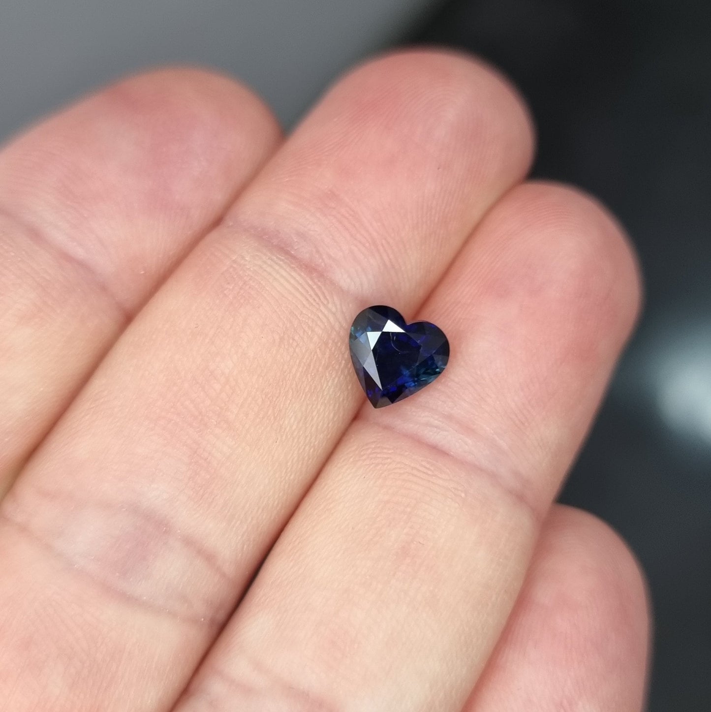 No Heat Royal Blue 1.92 CTS Madagascar Sapphire Heart Shape