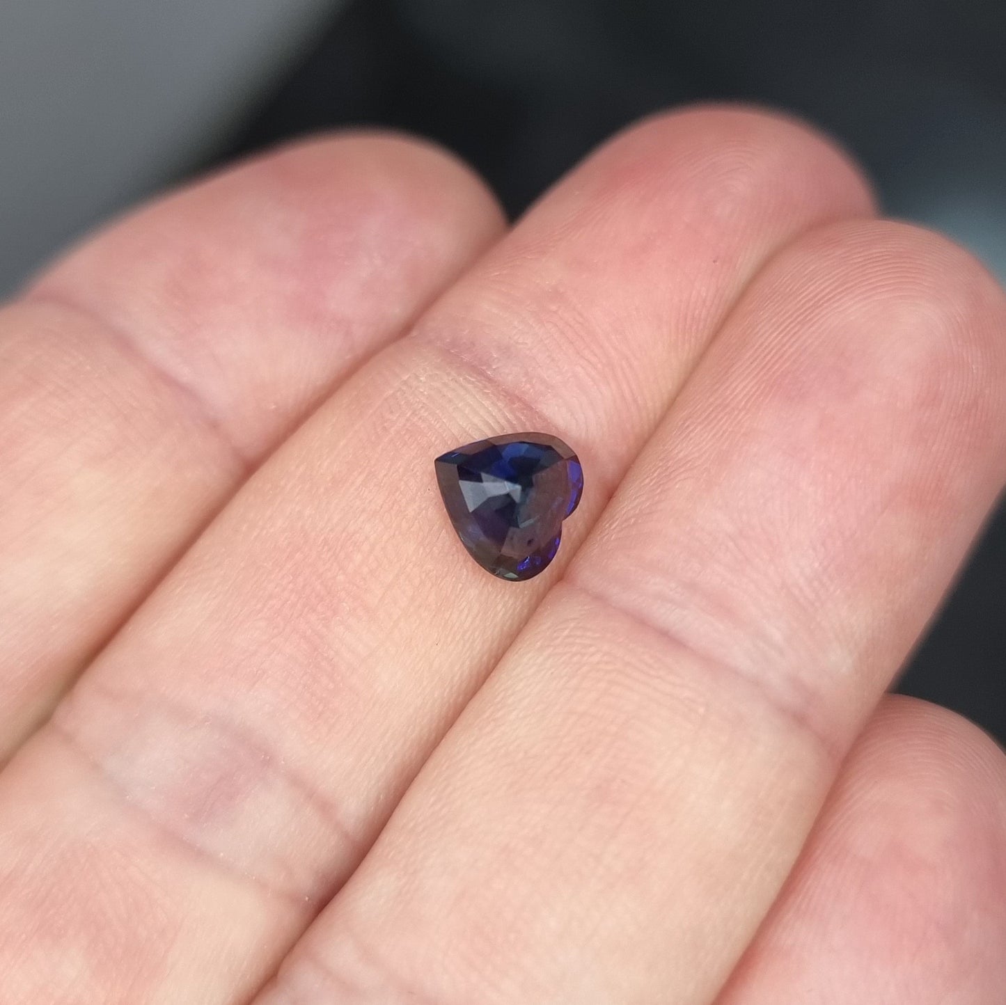 No Heat Royal Blue 1.92 CTS Madagascar Sapphire Heart Shape