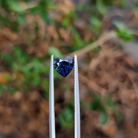 No Heat Heart Shape Sapphire from Madagascar with Certificate Royal Blue Colour 1.92 CTS